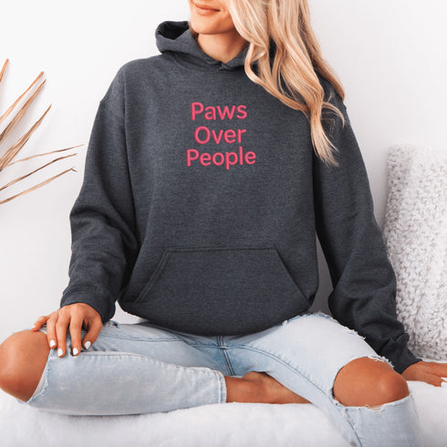 This embroidered hoodie says what every true animal lover is already thinking: Paws. Always. Over. People.